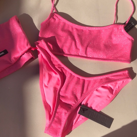 triangl swimwear Other - NWT TRIANGL Mica Pitaya Pink Sparkle S M
